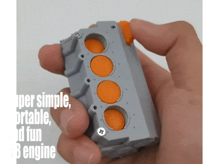 Super simple, portable, and fun V8 engine fidget