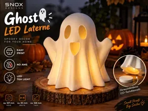 Ghost LED Tea Light Lantern – Halloween Decor