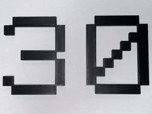 Pixel Font House Numbers
