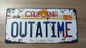 6-color HueForge Back To The Future License Plate