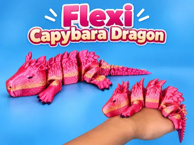 Flexi Capybara Dragon – Cute Fantasy Creature