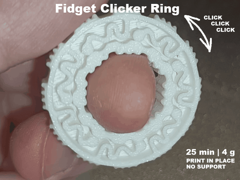 Satisfying Clicker Ring | Print-in-Place
