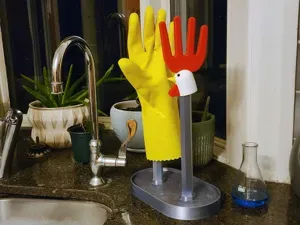 Rubber Glove Drying Holder - Kitchen Chicken
