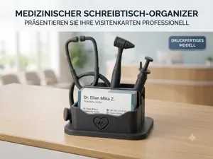 Medical Tool Desk Organizer Business Card Holder