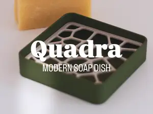 Square Soap Dish with Drain Grid