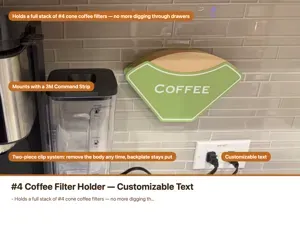 #4 Coffee Filter Holder — Customizable text