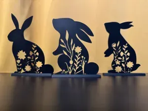 Easter - Floral Bunny - Standing Decor set