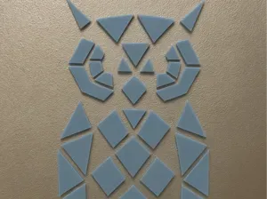 gufo mosaico 3d