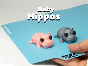 Mini Hippos - Articulated & Keychain