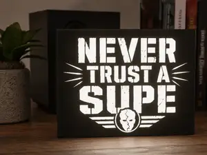 Anti-Supe Lightbox Sign – Inspired by The Boys