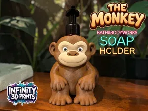 THE MONKEY-BATH AND BODYWORKS FOAMING SOAP HOLDER