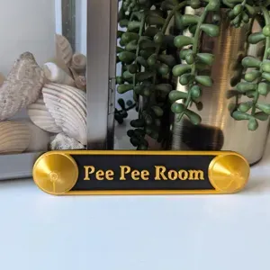 Pee Pee Room - Restroom Bathroom Sign