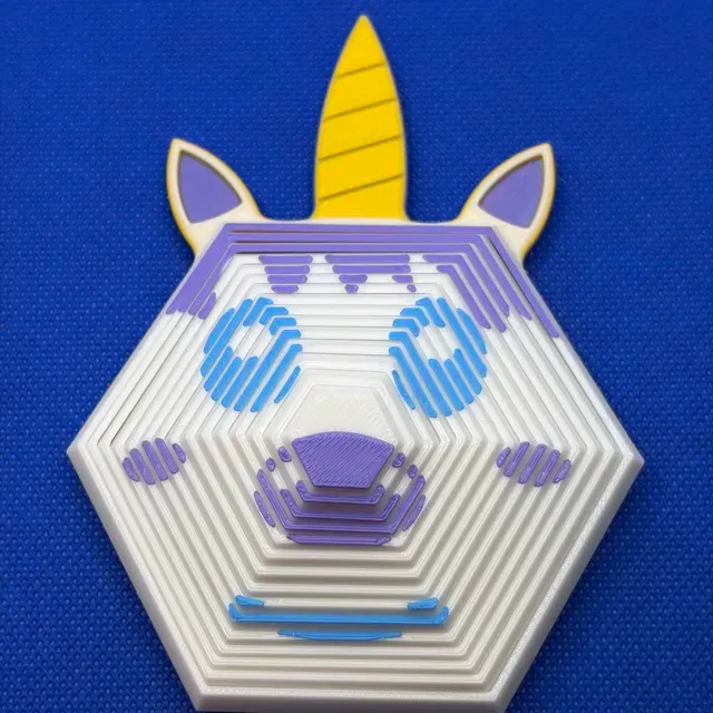 Unicorn Hexagon Fidget Toy (Print in Place) — Фото 12 из 13