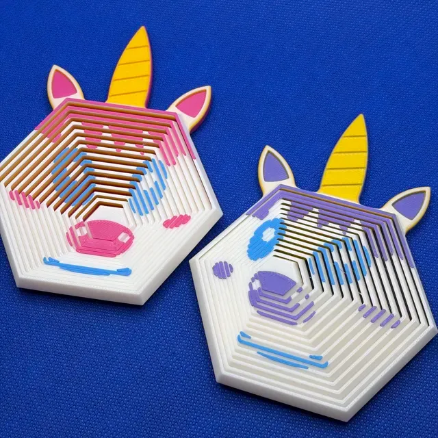 Unicorn Hexagon Fidget Toy (Print in Place) — Фото 5 из 13