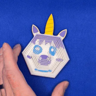 Unicorn Hexagon Fidget Toy (Print in Place) — Фото 3 из 13
