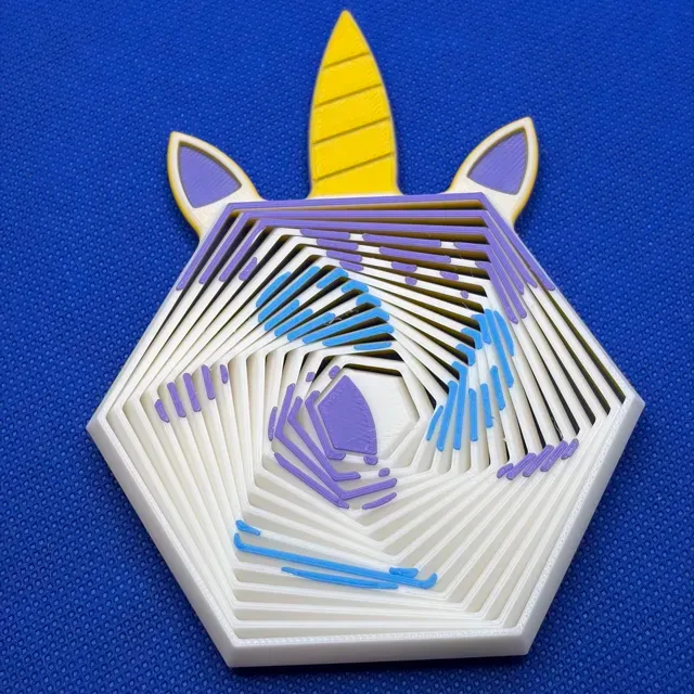 Unicorn Hexagon Fidget Toy (Print in Place) — Фото 13 из 13