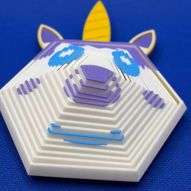 Unicorn Hexagon Fidget Toy (Print in Place) — Фото 8 из 13