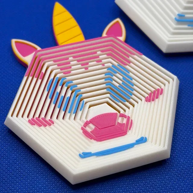 Unicorn Hexagon Fidget Toy (Print in Place) — Фото 7 из 13