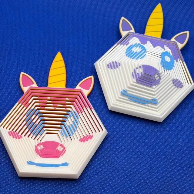 Unicorn Hexagon Fidget Toy (Print in Place) — Фото 6 из 13