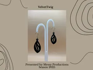 Black Teardrop Earrings