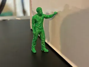diorama miniature - man knocking