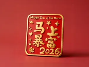 马上暴富-2026中国新年农历马年-春节好运招福字-儿童涂色玩具