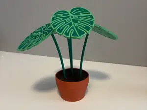 Monstera Leaf Coaster w/ Planter Holder