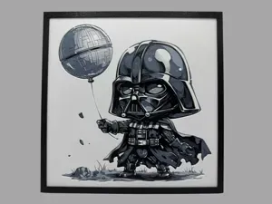 Darth Vader with a Death Star Balloon