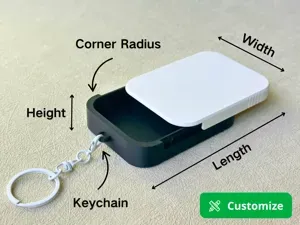 Customizable Keychain Box – Sliding Lid Design