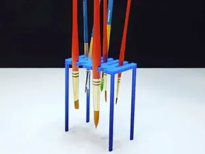 Bristles down paint brush holder