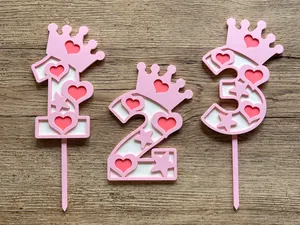 Cake Topper Princess Numbers