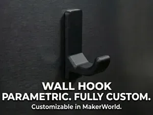 Wall Hook Parametric Fully Custom