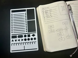 Notebook bullet journal stencil