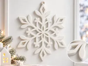 Schneeflocke Snowflake uni Fensterdeko Anhänger