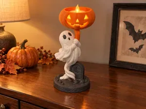 Boo Balloon – Ghost & Pumpkin LED Tealight Holder