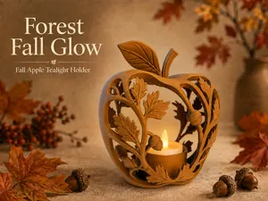 Forest Fall Glow - Apple LED Tealight Holder
