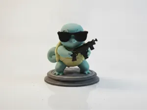 Chibi Squirtle Squad Leader From Pokemon V2 Chibi