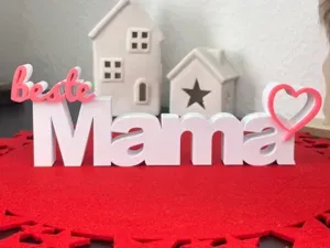 Beste Mama - Persönlicher 3D-Schriftzug