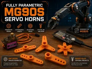 Fully Parametric MG90S Servo Horns