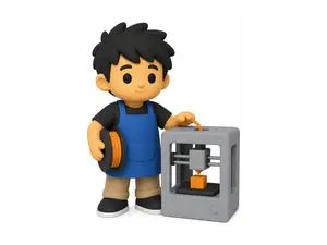 3D Printer Pal Mini Figure - Cute Desk Collectible