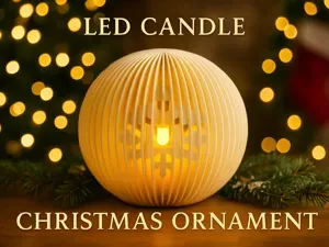 LED Candle Christmas Ornament MAKER SUPPLY CANDLE