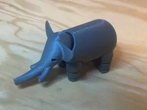 Articulated elephant (solid trunk)
