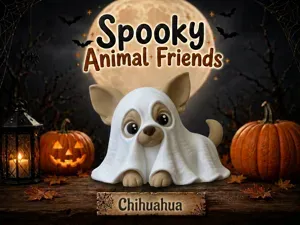Ghost Chihuahua Spooky Animal Friends