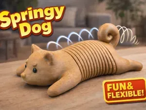 Springy Dog – Flexible Print-in-Place Desk Buddy