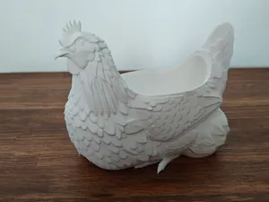 Rustic Farmhouse Chicken Hen Candy Dish Bowl