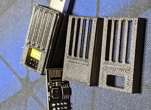 CH340C ESP01 2 Socket USB Programmer Case cw Caps