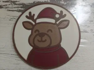 Christmas Coaster – Reindeer with Scarf