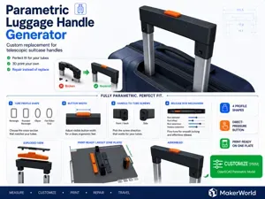 Parametric Luggage Handle Generator Suitcase