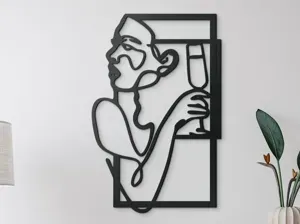 Wine Drinking 3D Wall Art