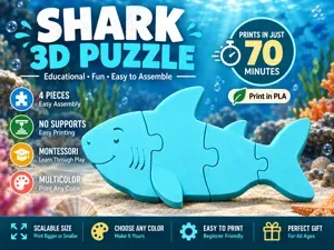BABYSHARK Puzzle 3D – Stile Montessori per Bambini